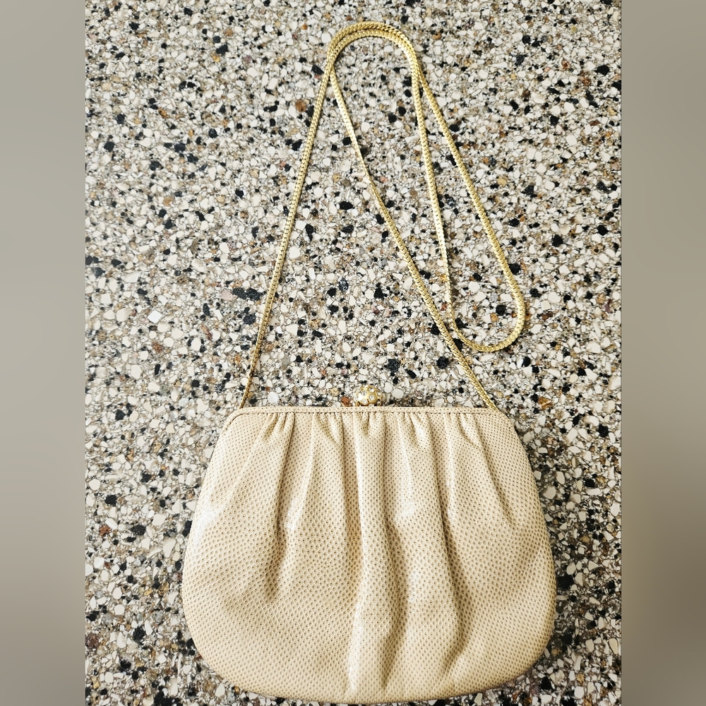 Elegant Cream Clutch Evening Bag